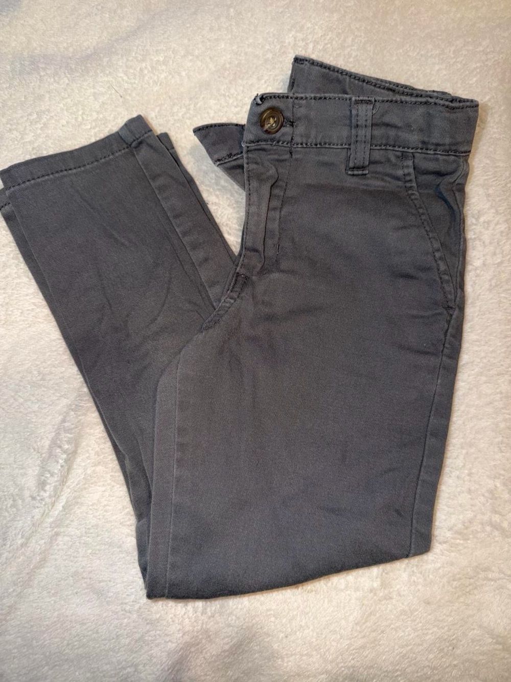 Izod Kids Charcoal Gray Casual Chinos